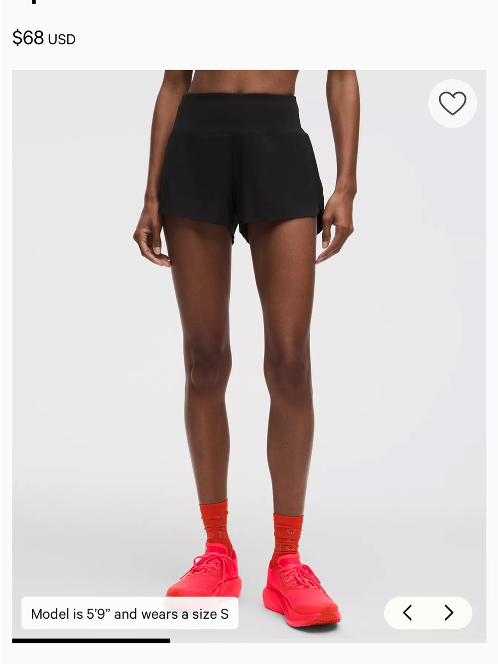 🖤Lululemon like new Speed up short HR